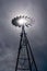 Old windmill against a stormy sky