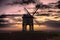 The old Windmill at Chesterton at sunset