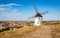 Old windmill near Mota del Cuervo in Castilla la Mancha, Spain.