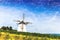 Old windmill near Retz village in Austria - Watercolor style