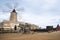 Old windmill in sicily, trapani