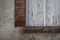 Old window with closed shutters