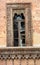 Old window in palace on Piazza Sordello The historic city center of Mantova Lombardy