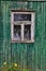 Old windows of the rural house