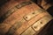 Old wine barrel detail