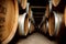 Old wine barrels in cellar