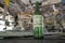 Old wine bottle in the boat sign building, Wallace Island, Gulf Islands, British Columbia