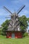 Old wodden windmill at Copenhagen in Denmark