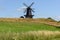 Old wodden windmill at MÃ¶lle in Sweden