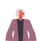 Old woman in casual trendy clothes senior female cartoon character gray haired grandmother portrait