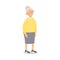 Old woman. Senior lady with glasses standing. Cute grandmother smiling. Elderly, , senior, retired people. Cartoon