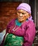 Old woman sit in the retirement home, Kathmandu, Nepal