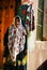 A old woman standing in front of her shop at Abyaneh village, Isfahan, Iran