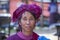 Old woman on street food market near Inle lake, Myanmar, Burma, close up