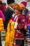 Old woman at traditional celebration ceremony in Nepal