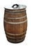 Old wood barrel isolated with clipping path