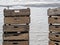 Old Wood Crates with White Background