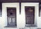 Old wood doors in Prejmer fortified church, Brasov county, Roman