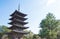 Old wood pagoda at Kofukuji temple.This is an Unesco World Heritage site