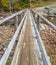 Old wood pedestrian bridge