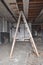 An old wood stepladder is a renovation project
