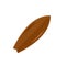 Old wood surfboard icon, flat style