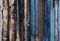 Old wood texture background, with faded blue painted