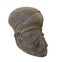 Old wooden African head mask isolated.
