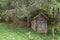 Old wooden alpine cabin at a meadow in the alps, Austria