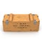 Old wooden ammo case on white. 3D illustration