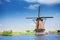 Old wooden arrogation mill in Holland