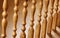 Old wooden balusters