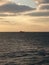 Old wooden boat in the Arabian Sea.