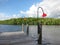 Old wooden boat dock in Naples Florida