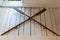 Old wooden boat oars paddle on white wall decoration