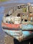 Old Wooden Boat with Peeling Paint