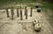 Old wooden bowling