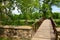 Old Wooden Bridge Crossing Root River in Racine Wisconsin