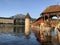 Old wooden bridge, Kapellbrucke, Luzern,switzerland