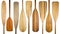Old wooden canoe paddles