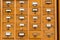 Old wooden card catalog