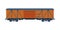 Old Wooden Cargo Train Wagon, Railroad Transportation Flat Vector Illustration on White Background