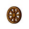 Old wooden cart wheels. A village vehicle in the wild West