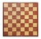Old wooden chess board isolated.