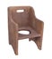 Old wooden child potty chair isolated