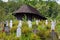 Old wooden church and cemetery