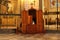Old wooden confessional in the cathedral of Murcia