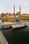 Old wooden Danish boats in Nakskov, Denmark