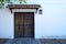 Old wooden door of a Castilian house