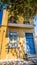 Old wooden door, Cyprus. NICOSIA, CYPRUS - 07 august 2017